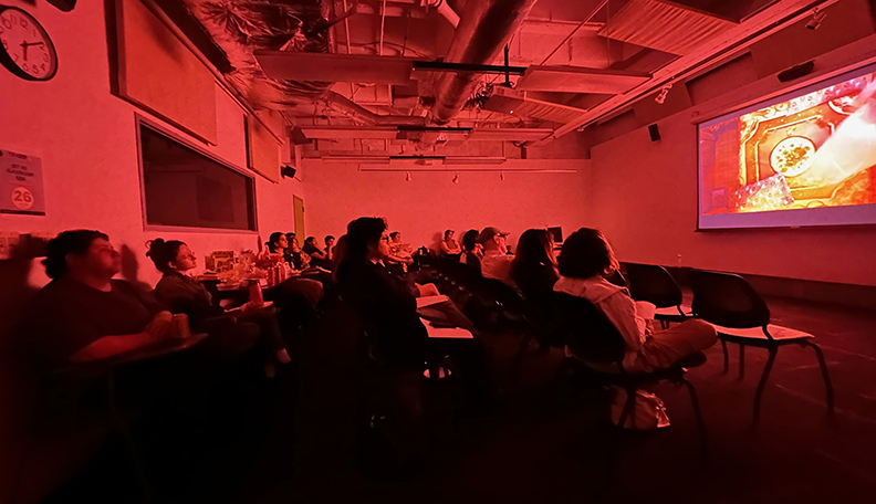 UIC SAAH Moving Lab viewers in screening room